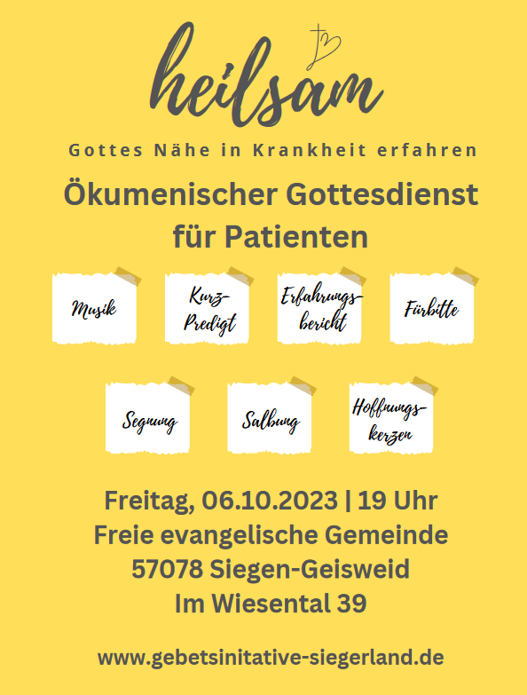 Gottesdienst für Patienten und Angehörige