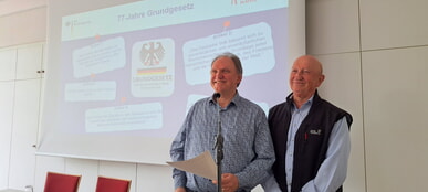 Mittagstisch in Klafeld: Willkommene Unterst&uuml;tzung zum 77. Geburtstag des Grundgesetzes