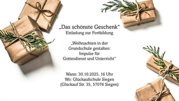 Einladung Weihnachtsgottesdienst-Vorbereitung in der Glückaufschule