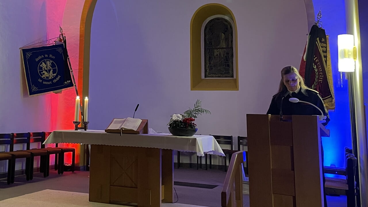 Gottesdienst für Einsatzkräfte in der Evangelischen Kirche in Erndtebrück.