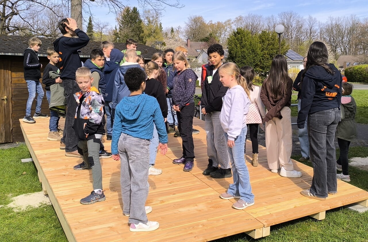 Das Balanceboard im Einsatz.