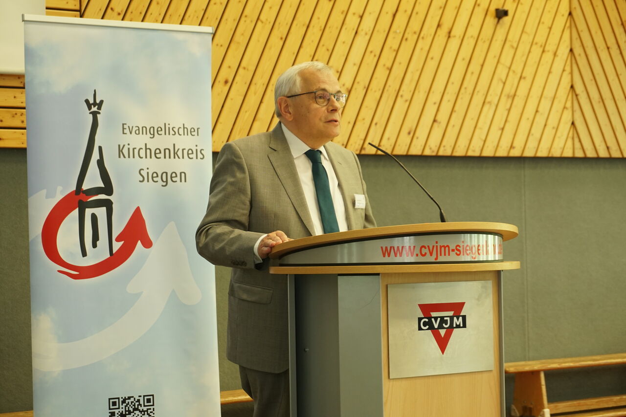 Superintendent Peter-Thomas Stuberg auf der Kreissynode am 22. Juni 2022 in Wilgersdorf.