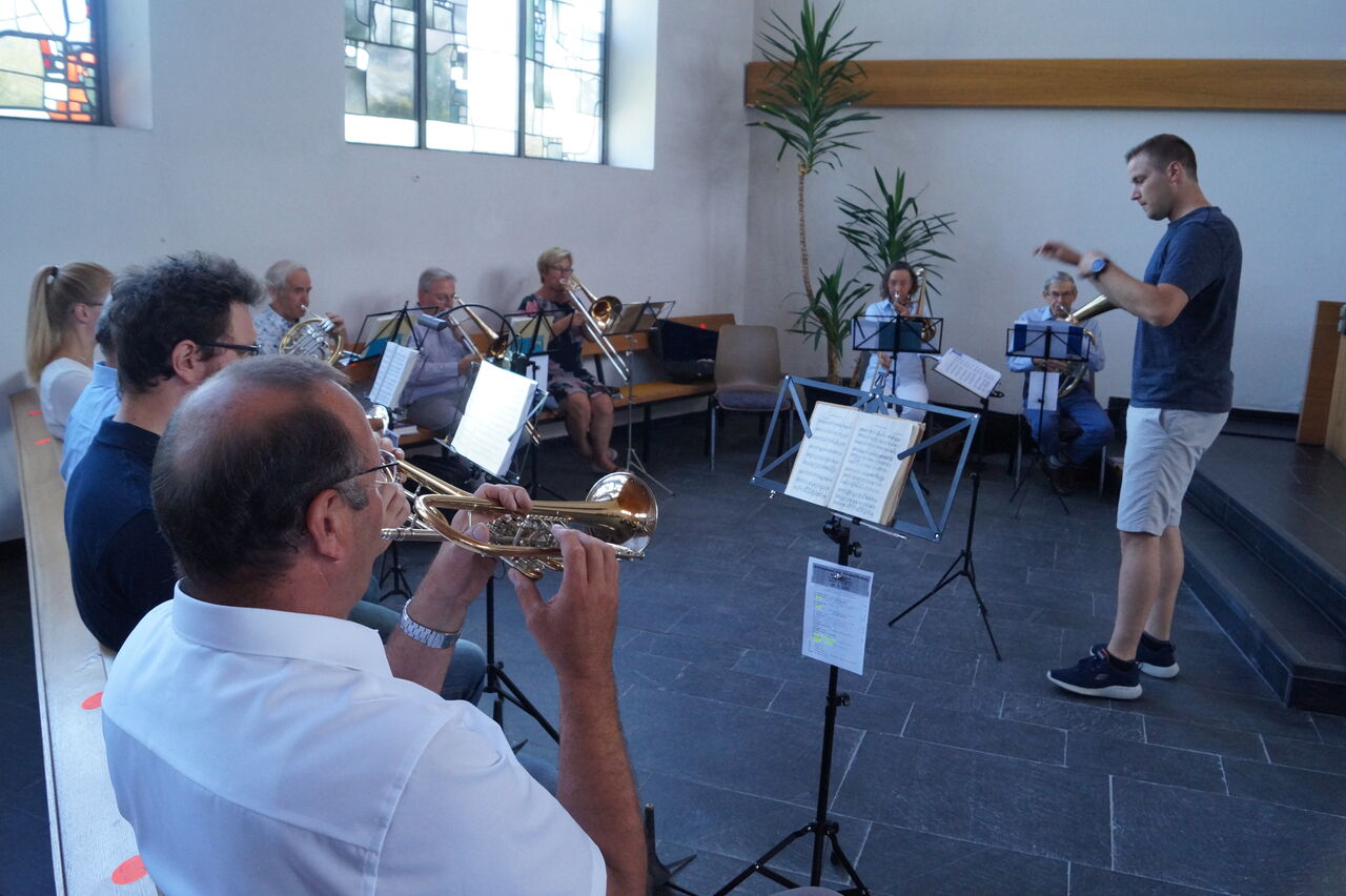 Der Posaunenchor Kaan-Marienborn spielte im Verabschiedungsgottesdienst.